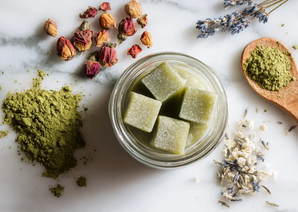 Green Tea Butter Cubes Recipe : Antioxidant Uses for Food & Skin 2 matcha energy cubes