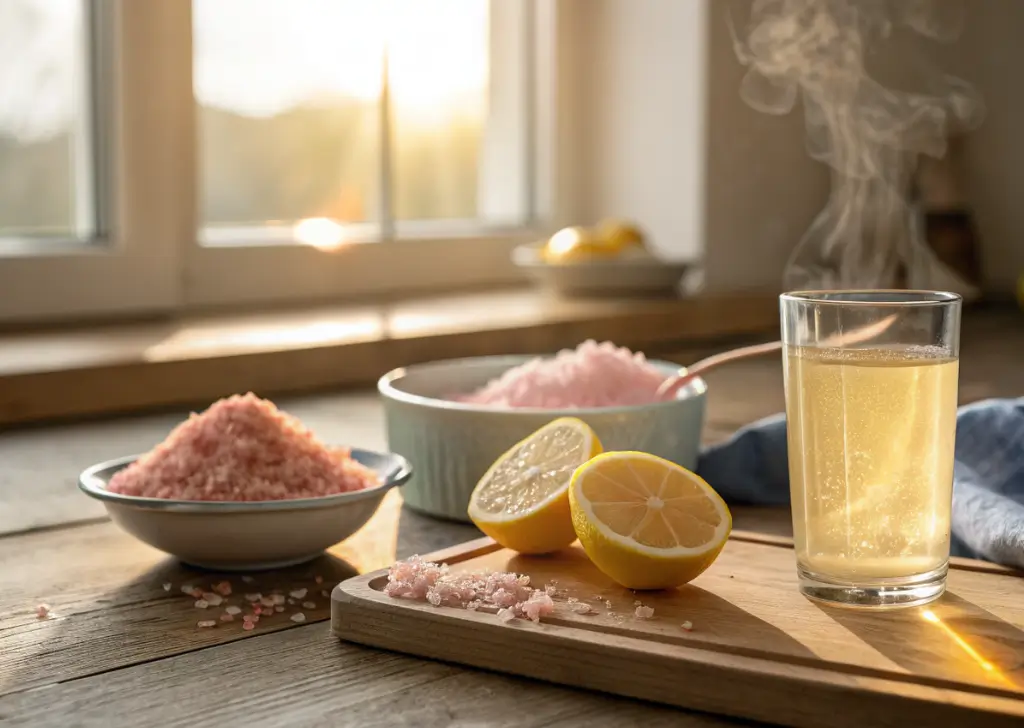 Pink Salt with Lemon Recipe: Benefits, Morning Ritual & How to Make It 2 pink salt with lemon recipe for weight loss